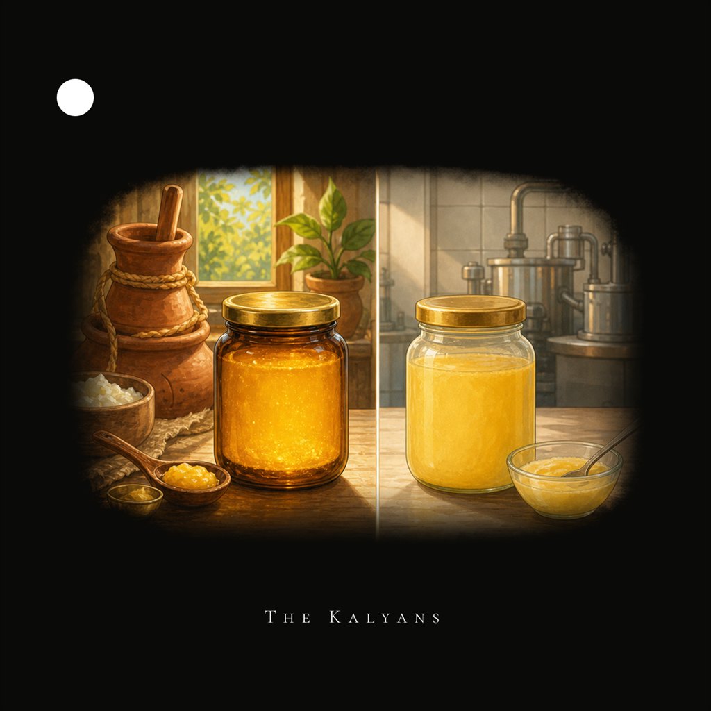 The Kalyans Codex illustration for Bilona Ghee vs Regular Ghee