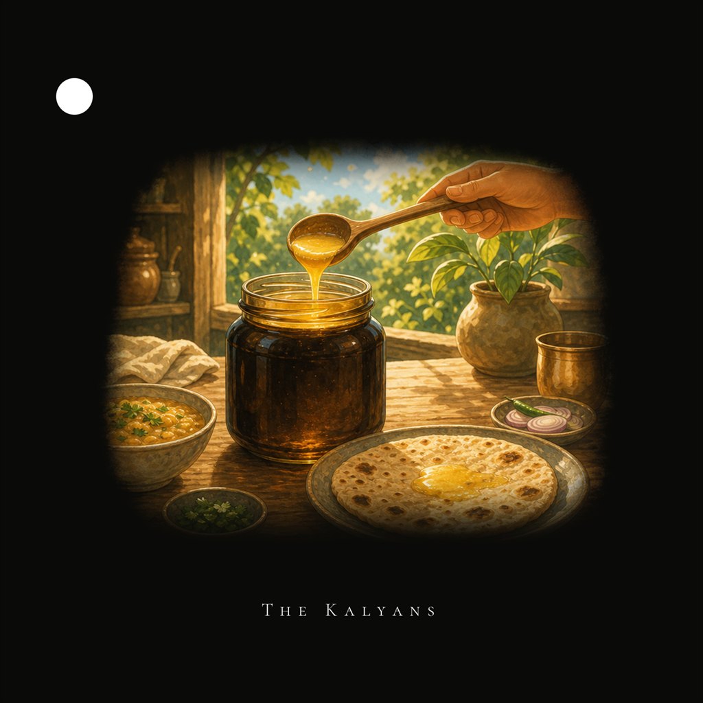 The Kalyans Codex illustration for How to Use A2 Gir Cow Ghee Every Day