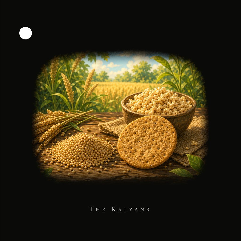 The Kalyans Codex illustration for Millet Snacks: Why They Are Trending Again