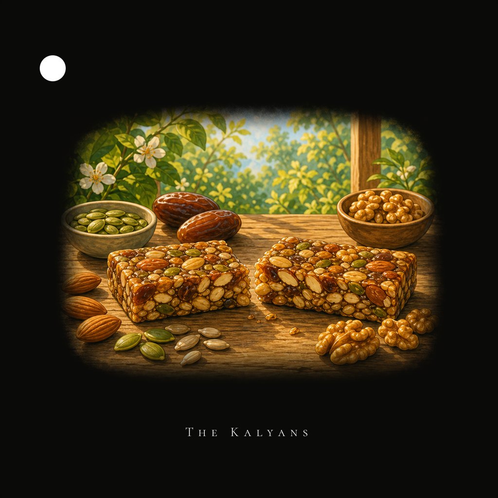 The Kalyans Codex illustration for Nut and Seed Bars: When Small Ingredient Lists Win