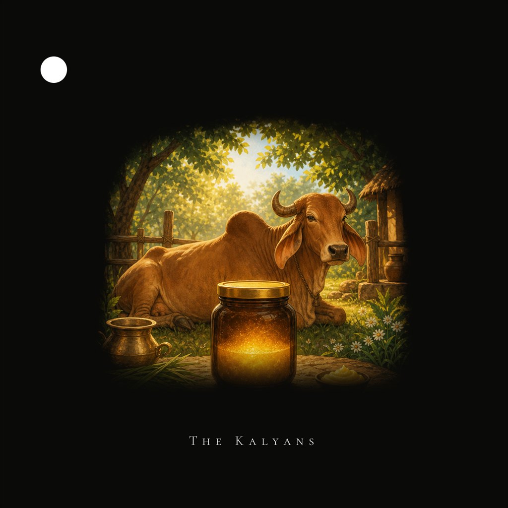 The Kalyans Codex illustration for What Is A2 Gir Cow Ghee?