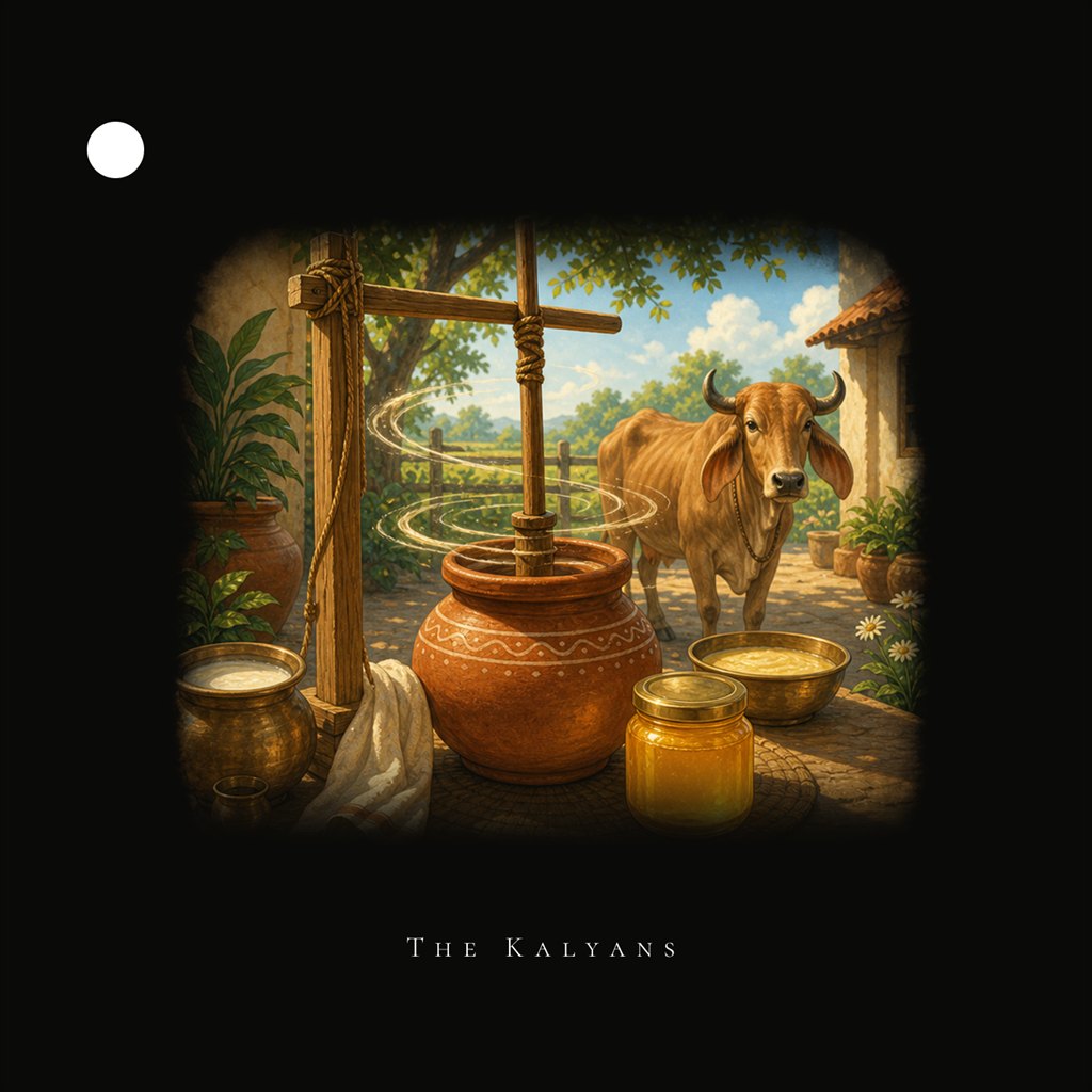 The Kalyans Codex illustration for Why Bilona Ghee Costs More